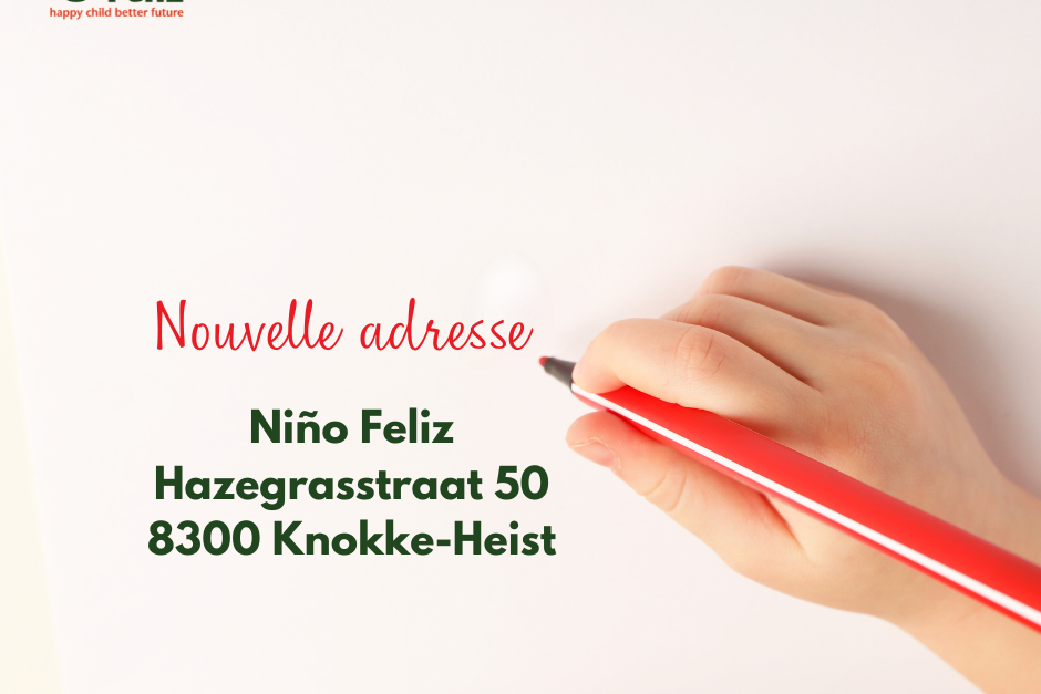 Changement d'adresse de Niño Feliz Belgique